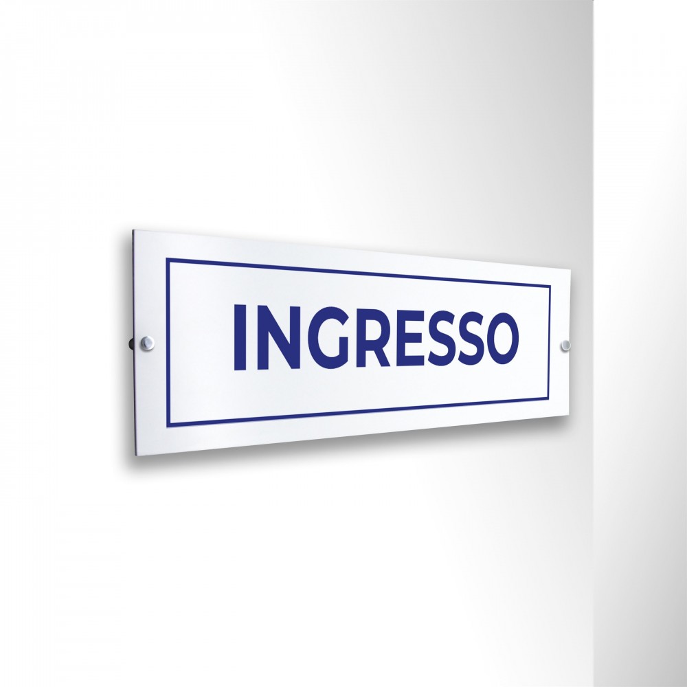 Ingresso v4 in alluminio composito da parete
