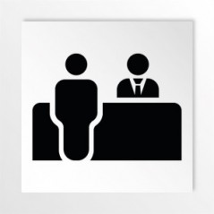 Reception v3 in alluminio composito da parete