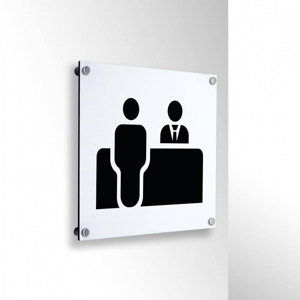 Reception v3 in alluminio composito da parete