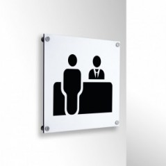 Reception v3 in alluminio composito da parete