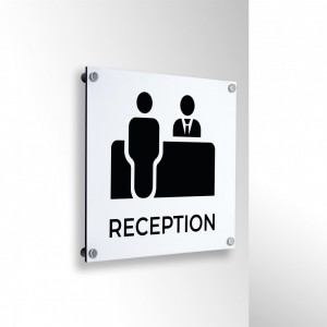 Reception v4 in alluminio composito da parete