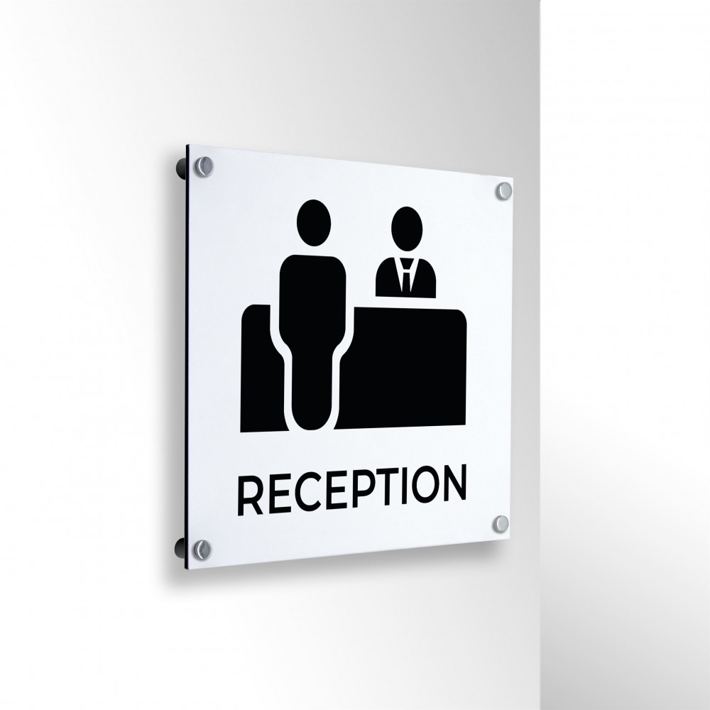 Reception v4 in alluminio composito da parete