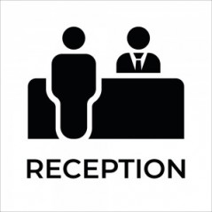 Reception v4 in alluminio composito da parete