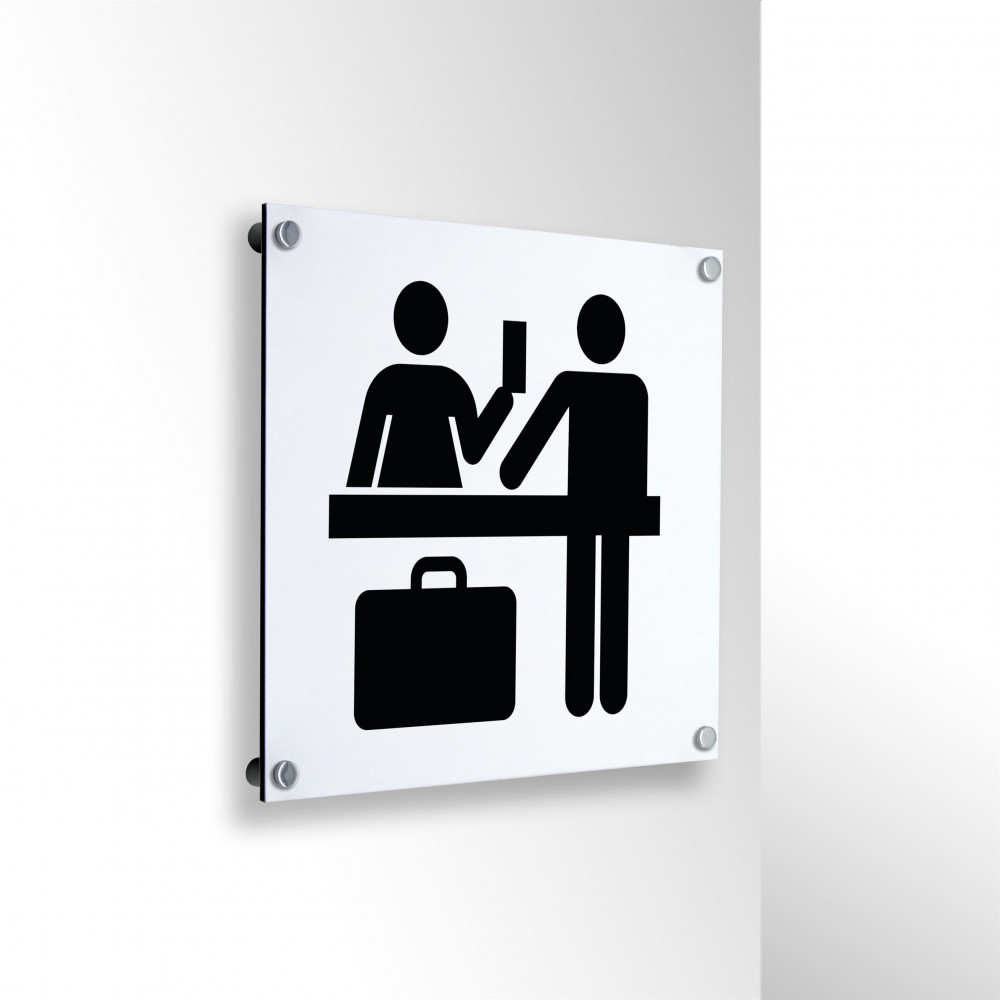 Reception v5 in alluminio composito da parete