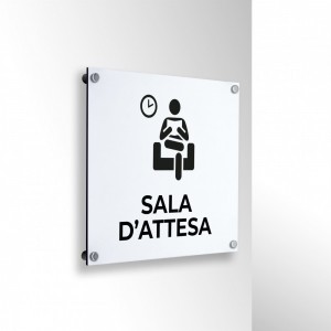 Sala d'attesa v4 in alluminio composito da parete