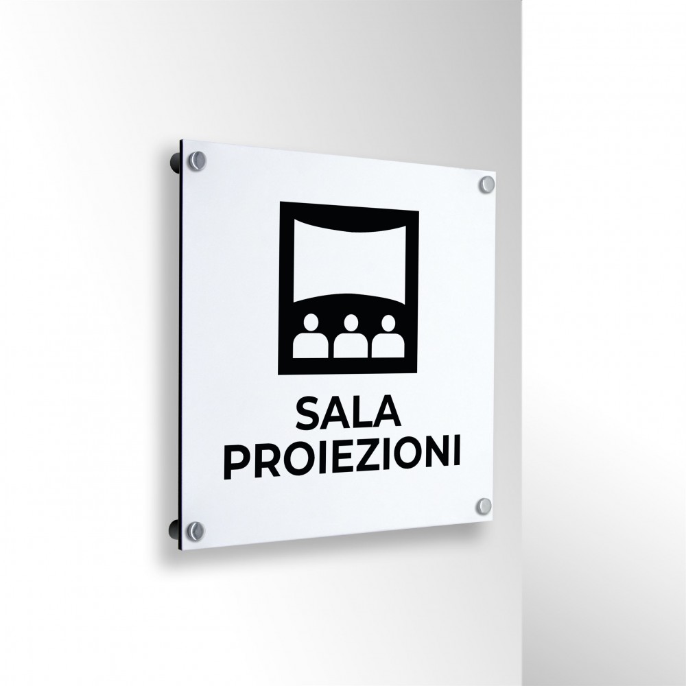 Sala proiezioni v2 in alluminio composito da parete