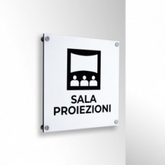 Sala proiezioni v2 in alluminio composito da parete