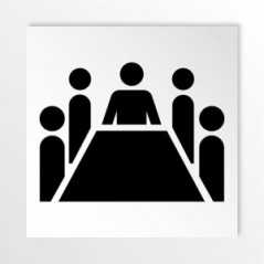 Sala riunioni v1 in alluminio composito da parete