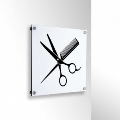 Salone barba e capelli v1 in alluminio composito da parete