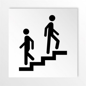 Scala in alluminio composito da parete