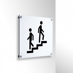 Scala in alluminio composito da parete