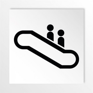 Scale mobili in alluminio composito da parete