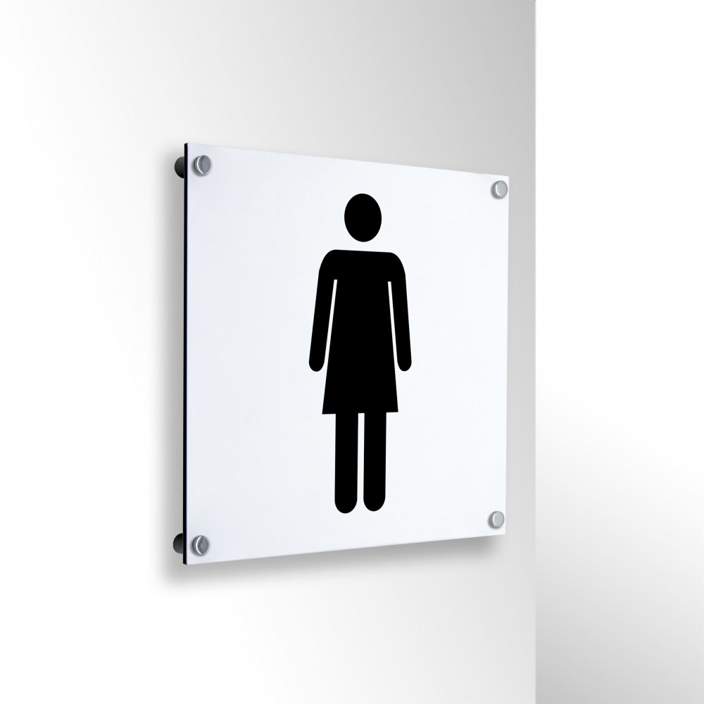 Toilette donne v1 in alluminio composito da parete