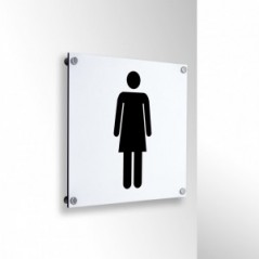 Toilette donne v1 in alluminio composito da parete