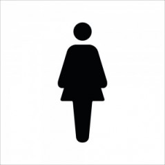 Toilette donne v2 in alluminio composito da parete
