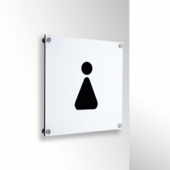 Toilette donne v4 in alluminio composito da parete