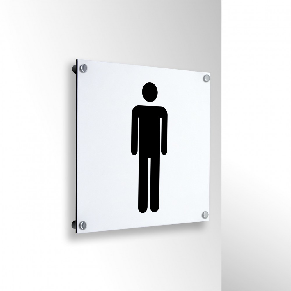 Toilette uomini v1 in alluminio composito da parete