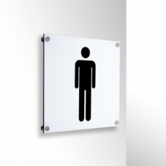 Toilette uomini v1 in alluminio composito da parete