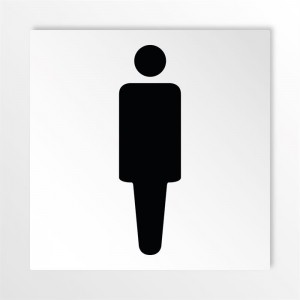 Toilette uomini v2 in alluminio composito da parete