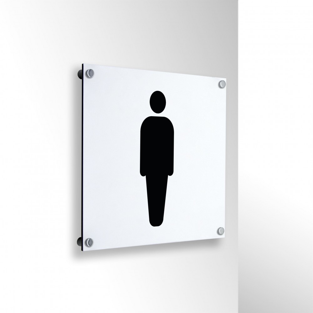 Toilette uomini v2 in alluminio composito da parete