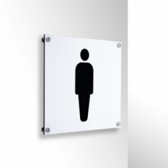 Toilette uomini v2 in alluminio composito da parete