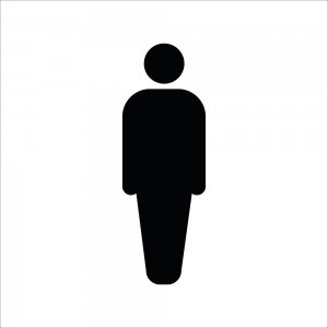 Toilette uomini v2 in alluminio composito da parete