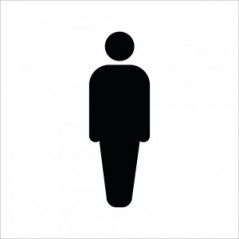 Toilette uomini v2 in alluminio composito da parete