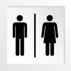 Toilette uomini donne v1 in alluminio composito da parete