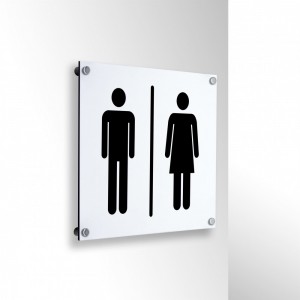 Toilette uomini donne v1 in alluminio composito da parete