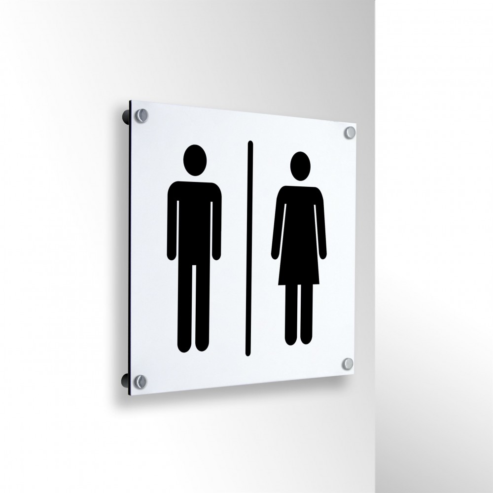 Toilette uomini donne v1 in alluminio composito da parete