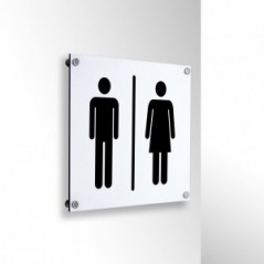 Toilette uomini donne v1 in alluminio composito da parete