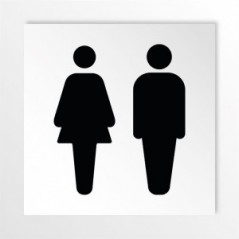 Toilette uomini donne v2 in alluminio composito da parete