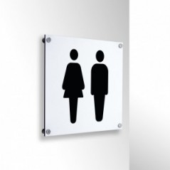 Toilette uomini donne v2 in alluminio composito da parete