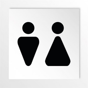 Toilette uomini donne v4 in alluminio composito da parete