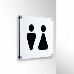 Toilette uomini donne v4 in alluminio composito da parete