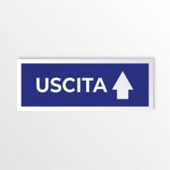 Uscita freccia alto v1 in alluminio composito da parete
