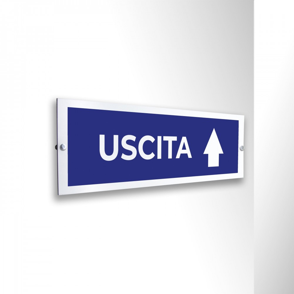 Uscita freccia alto v1 in alluminio composito da parete