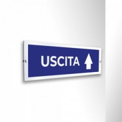Uscita freccia alto v1 in alluminio composito da parete