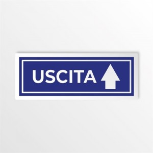 Uscita freccia alto v2 in alluminio composito da parete