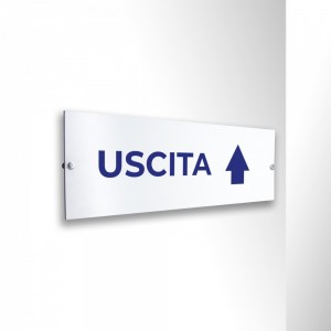 Uscita freccia alto v3 in alluminio composito da parete