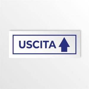 Uscita freccia alto v4 in alluminio composito da parete