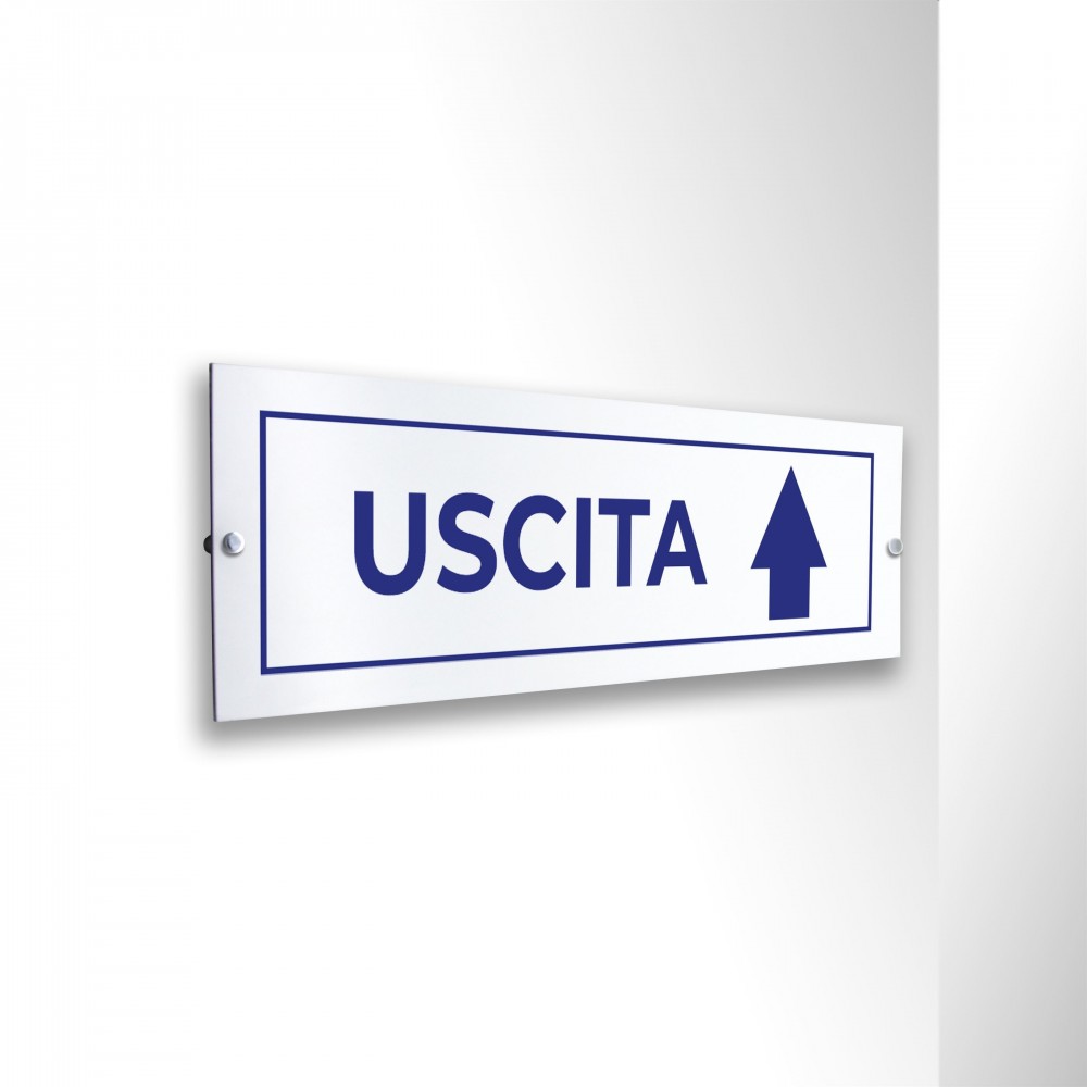 Uscita freccia alto v4 in alluminio composito da parete