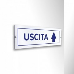 Uscita freccia alto v4 in alluminio composito da parete