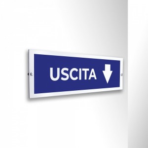 Uscita freccia basso v1 in alluminio composito da parete