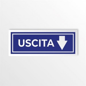 Uscita freccia basso v2 in alluminio composito da parete
