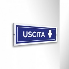 Uscita freccia basso v2 in alluminio composito da parete