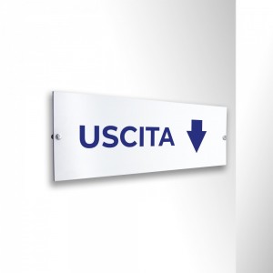 Uscita freccia basso v3 in alluminio composito da parete