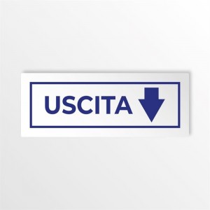Uscita freccia basso v4 in alluminio composito da parete
