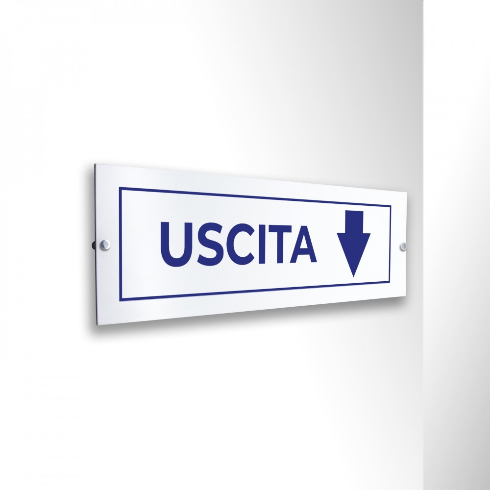 Uscita freccia basso v4 in alluminio composito da parete