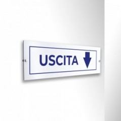 Uscita freccia basso v4 in alluminio composito da parete
